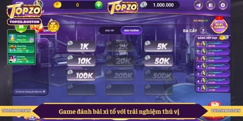 Game đánh bài xì tố với trải nghiệm thú vị