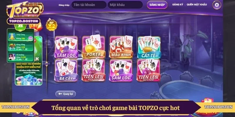 Đánh giá ưu điểm sảnh game bài TOPZO mới nhất